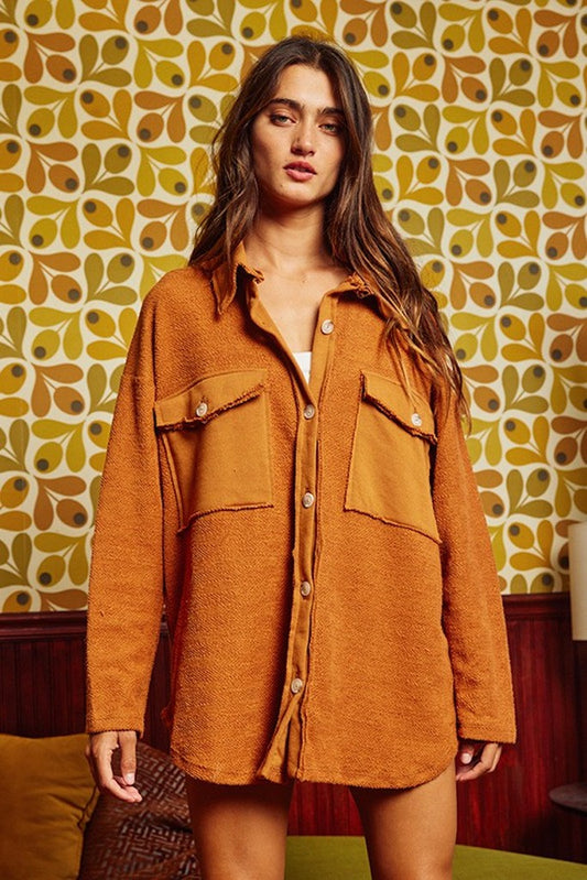 Money Maker Oversized Top- Camel