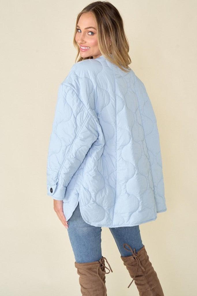 Gale Quilted Jacket- Blue