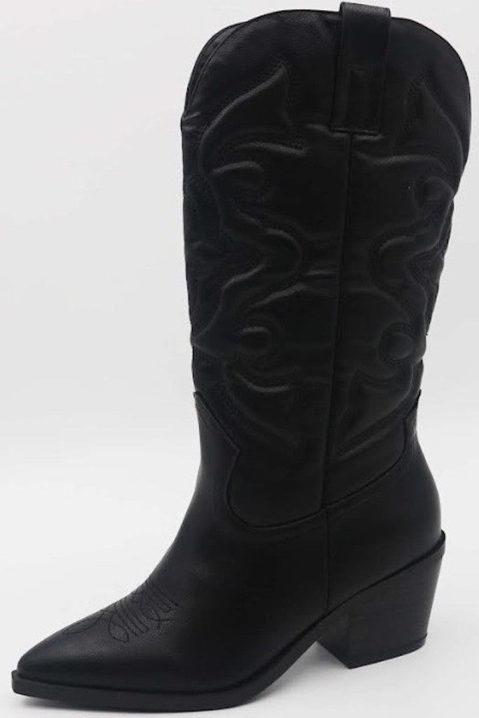 Electrika Cowgirl Boots- Black