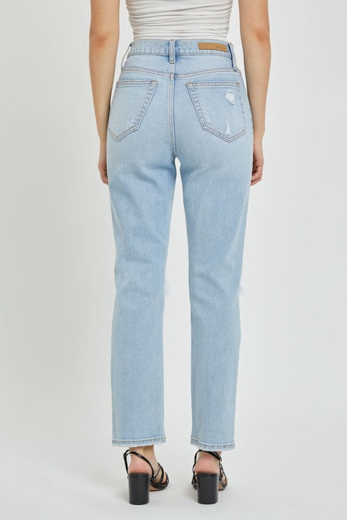 Whisked Away Mom Jeans- Light Denim