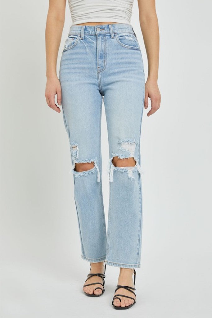 Whisked Away Mom Jeans- Light Denim