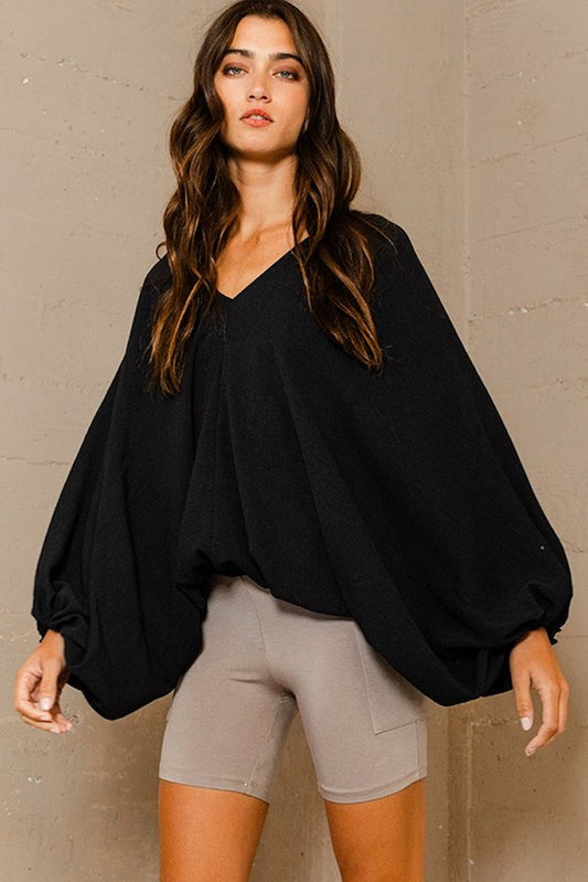In Circles Top- Black