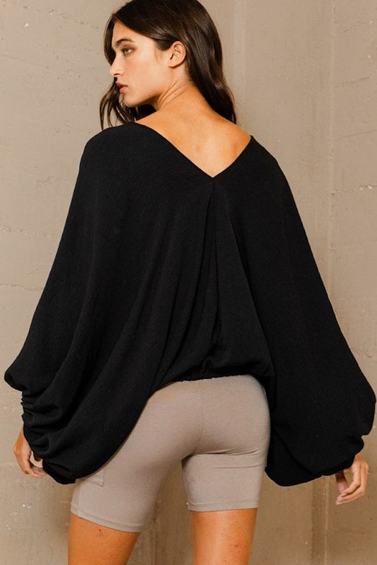 In Circles Top- Black