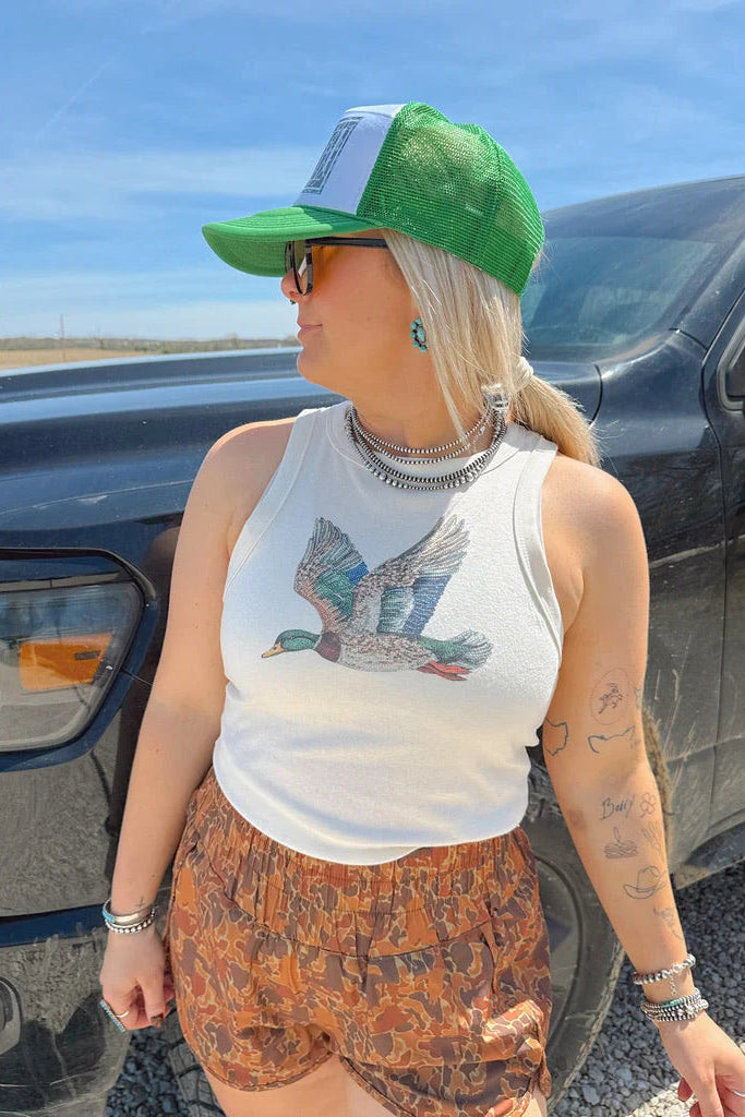 Graphic Duck Tank - Off White