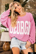 Georgia Graphic Sweatshirt- Pink