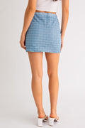 Move Along Mini Skirt- Light Blue