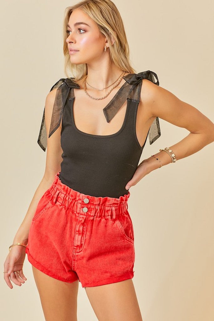Live It Up Bodysuit- Black