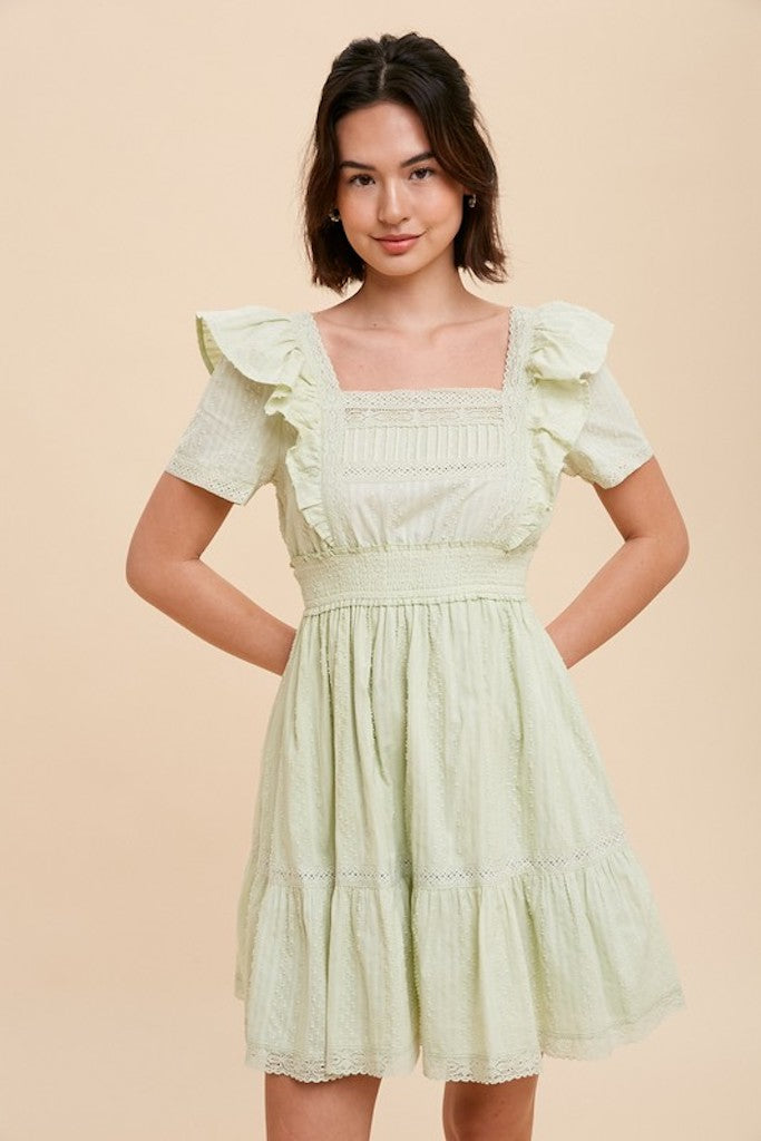 Reese Mini Dress- Light Green