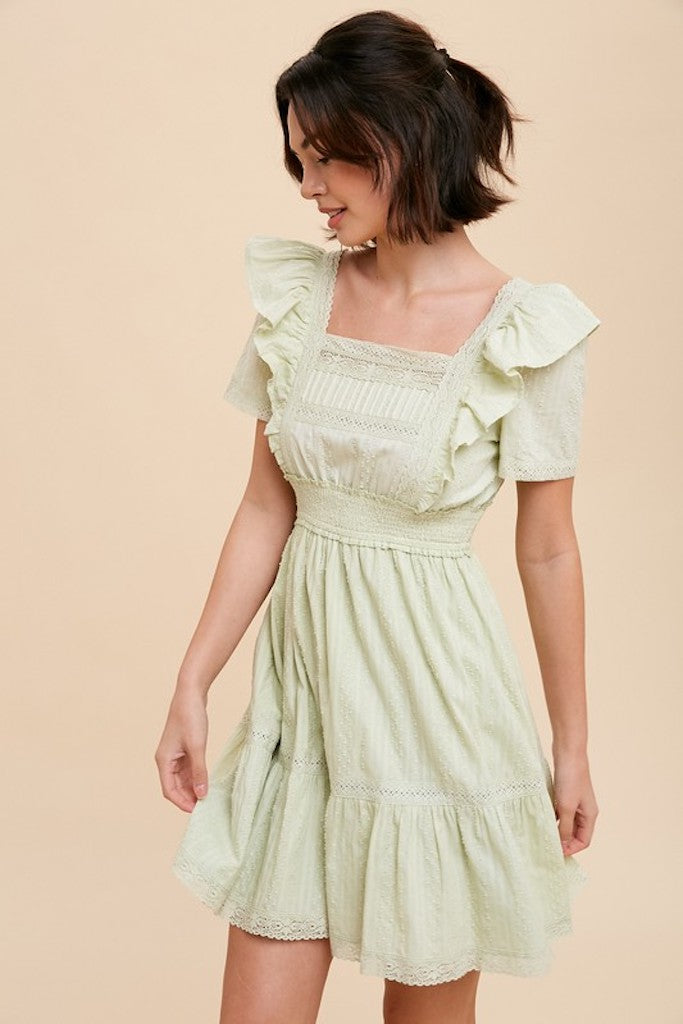 Reese Mini Dress- Light Green