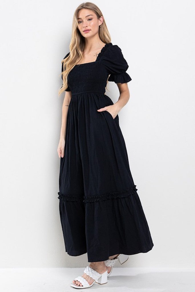 Dinner Date Maxi Dress- Black