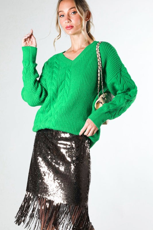 Sugar Plum Sweater- Green