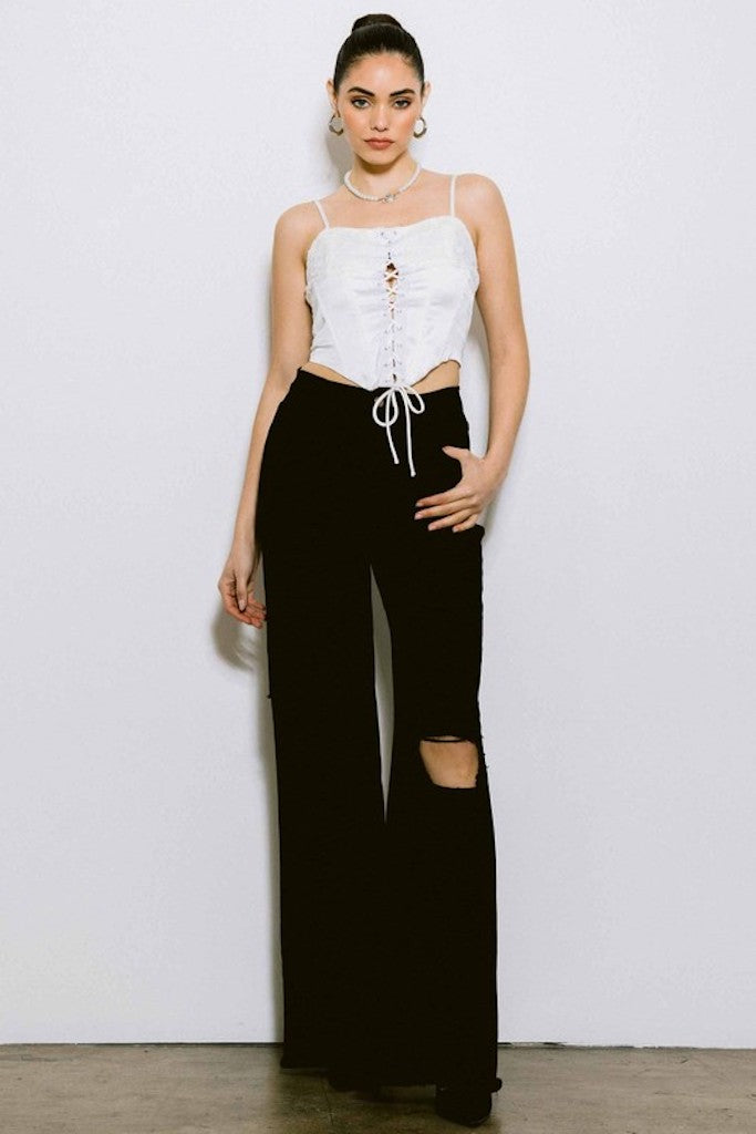 Feeling Unstoppable Wide Leg Jeans - Black