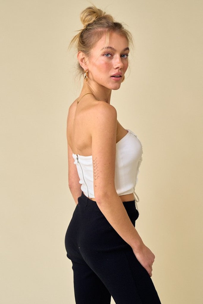 My Better Half Corset Top- Off White