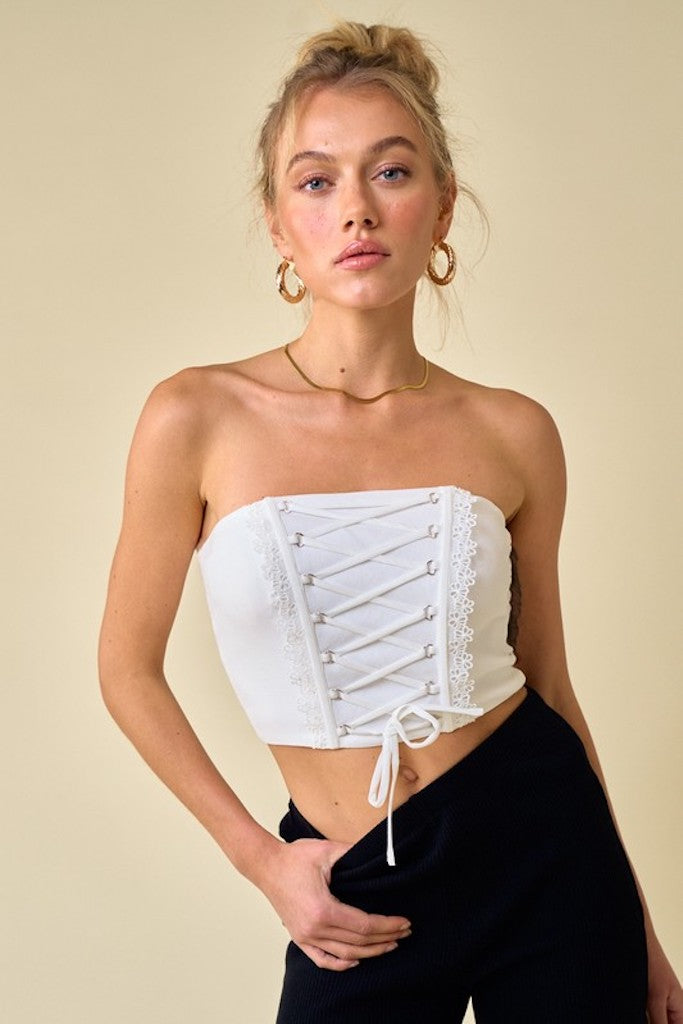 My Better Half Corset Top- Off White