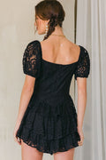 Get In Line Dress- Black