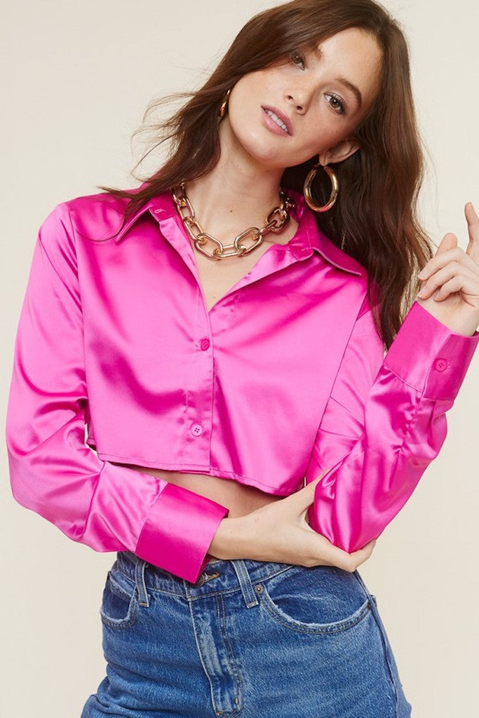 Can&#039;t Be Tamed Crop Top- Pink