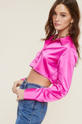 Can't Be Tamed Crop Top- Pink
