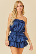 Not Anymore Romper- Navy