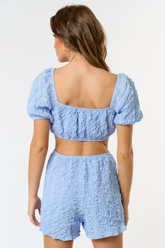 Havaan Romper- Light Blue