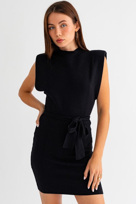 Feel This Way Knit Dress- Black