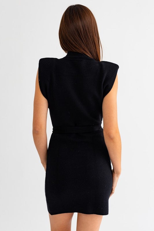 Feel This Way Knit Dress- Black