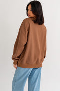 Good Vibes Only Sweatshirt- Brown