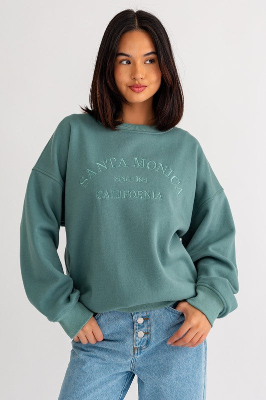 Santa Monica Sweatshirt- Dark Green