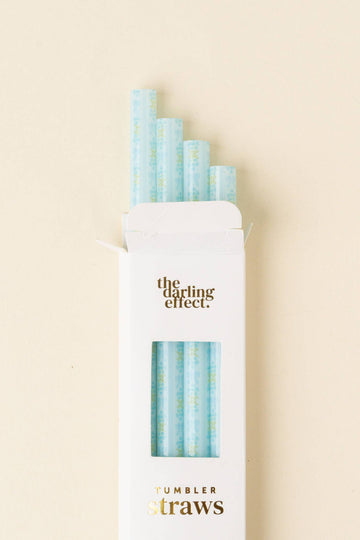 40 oz Tumbler Straw Set - Oh So Fancy Blue