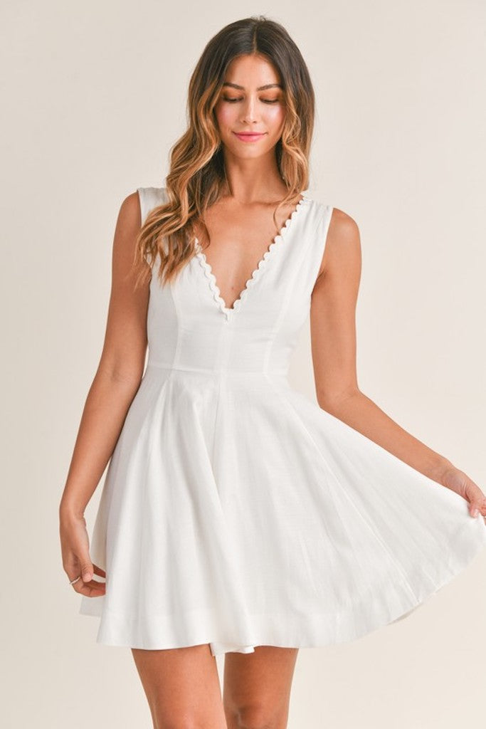 Joelle Mini Dress- Off White