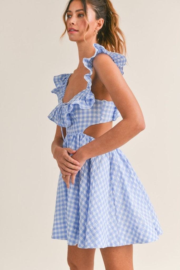 Raquel Mini Dress- Blue