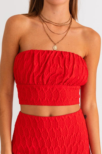 Feeling Alive Tube Top- Red