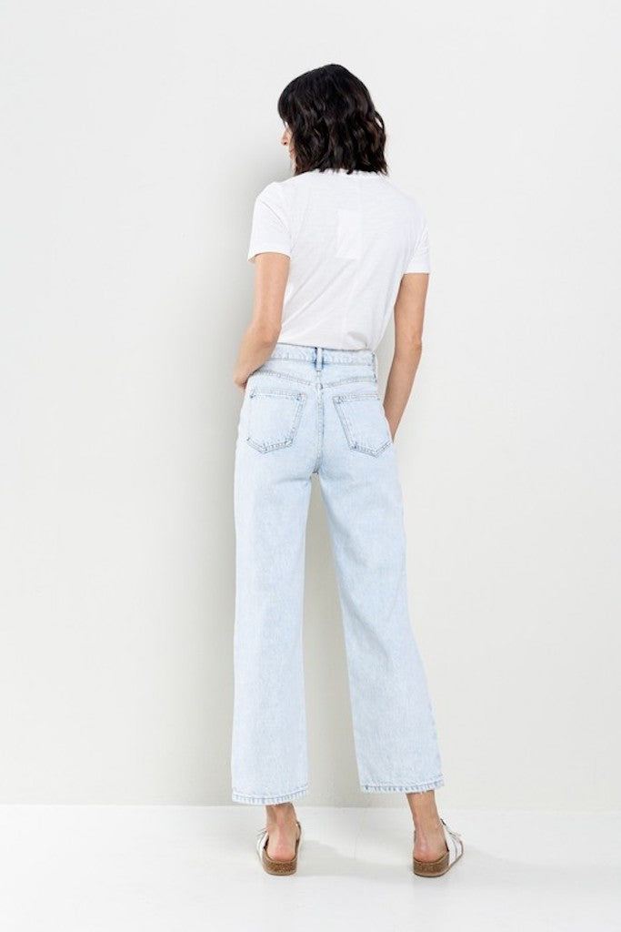 Come Through Straight Leg Jeans- Light Wash