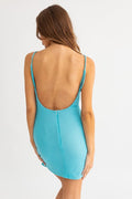 Timeless Mini Dress- Aqua