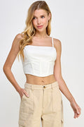 Lasting Feelings Crop Top- White