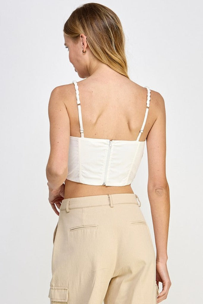 Lasting Feelings Crop Top- White