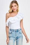 Working Hard Bodysuit- White