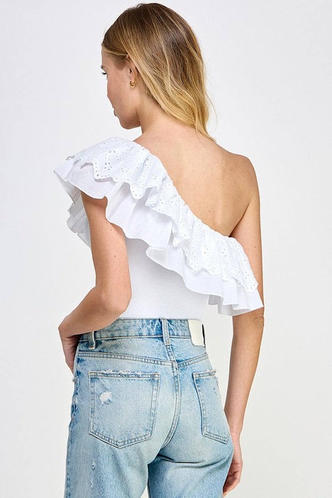 Working Hard Bodysuit- White