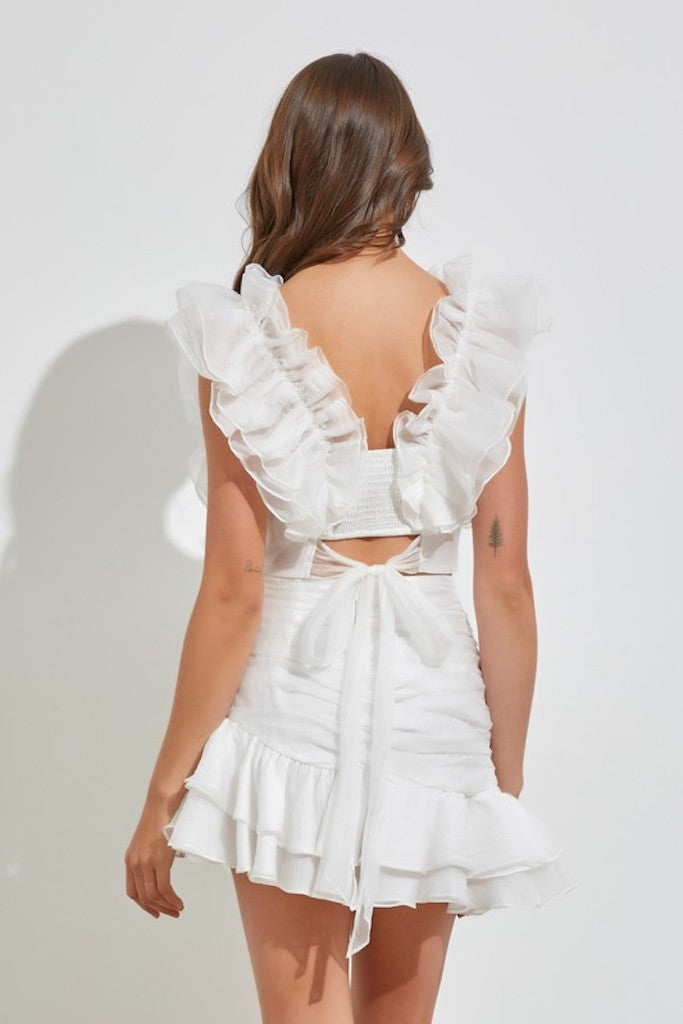 Glamour Crop Top- Off White