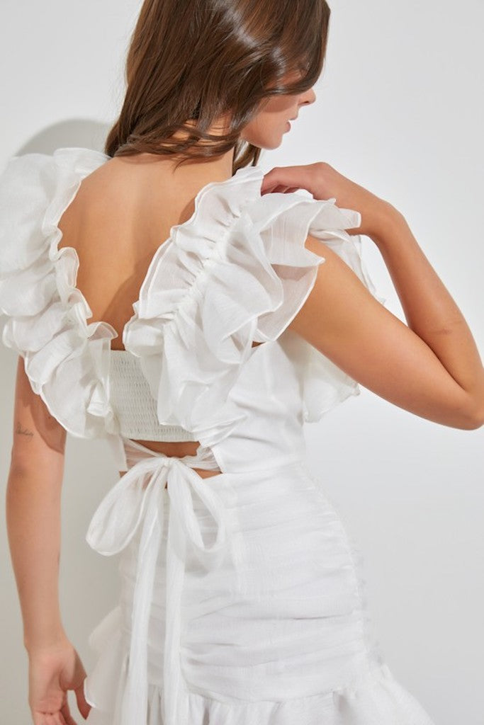 Glamour Crop Top- Off White