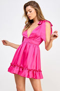 No Believing Dress- Fuchsia