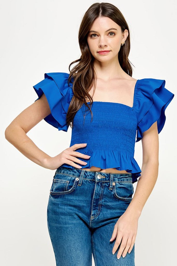 Just Feels Rights Top- Blue