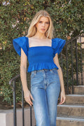 Just Feels Rights Top- Blue
