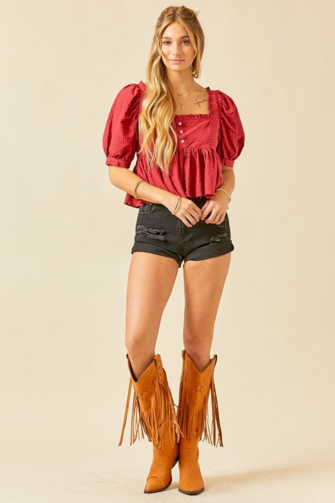 Ends With Us Top- Maroon
