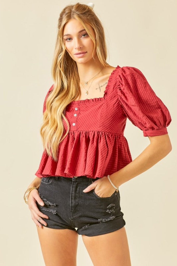 Ends With Us Top- Maroon