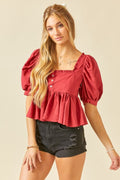 Ends With Us Top- Maroon