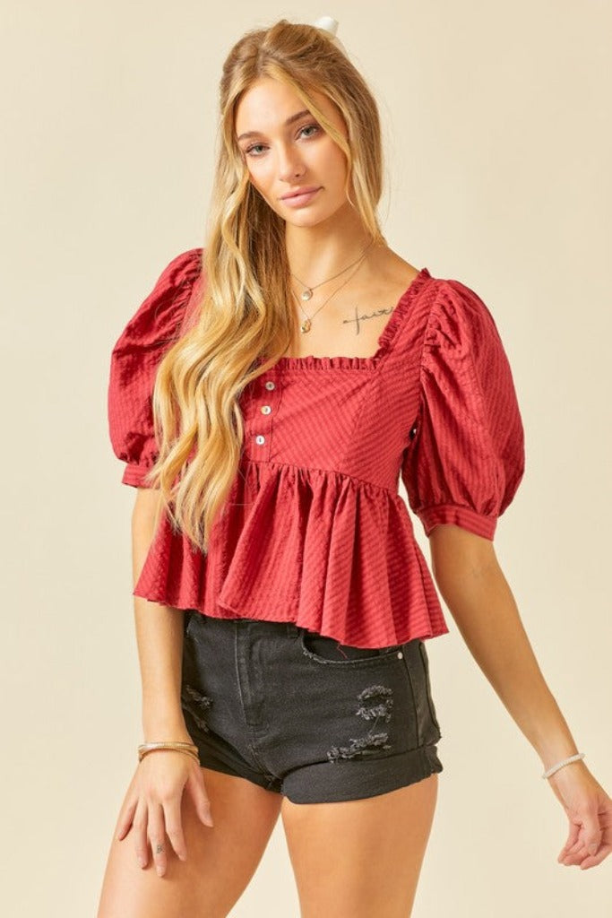 Ends With Us Top- Maroon