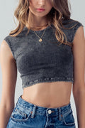 Sophie Crop Top- Black