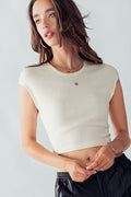 Sophie Crop Top- Ivory
