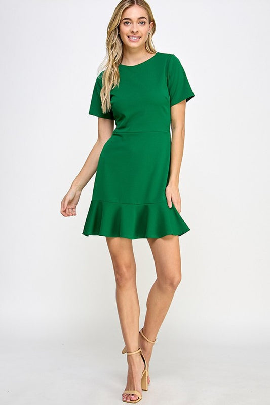 Always In Style Dress- Emerald Green
