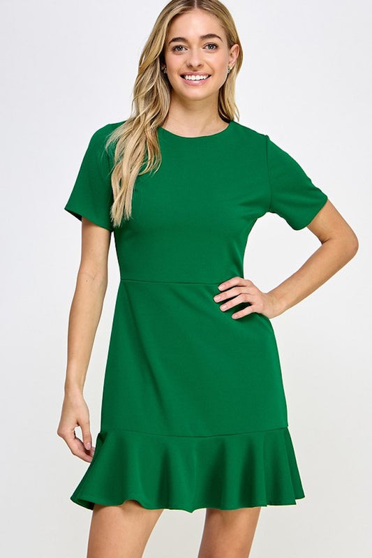 Always In Style Dress- Emerald Green